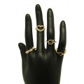 4 in 1 Crystal Knuckle Rings